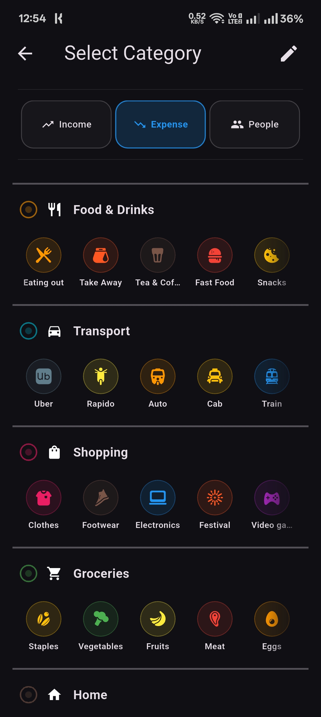 MyMoney screenshot